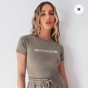 Pretty Little Thing Khaki Cotton One Piece